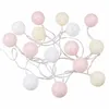 LED Lichterkette Baumwolle Balls Beige Rosa Weiss Produktbild-Vorschau 6