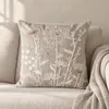 Coussin décoratif BLOMSTER, motif floral, 100% lin Voir les images du produit 4
