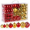 Weihnachtskugeln Rot Gold Kunststoff 100er Set, Produktbild-Vorschau 1