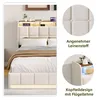 Letto imbottito 140x200 cm con vano contenitore idraulico, Anteprima dell’immagine prodotto 6
