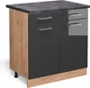Küchenunterschrank Vicco R-Line Anthrazit Hochglanz 80 cm , Produktbild-Vorschau 1