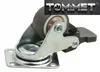 TOMiMET 4x Möbelrollen 20mm Gummi Lenkrolle mit Bremse Produktbild-Vorschau 3