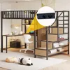 Lit superposé Flieks 140 x 200 cm avec armoire, lit enfant Voir les images du produit 2