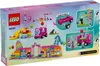 The back of a LEGO box showing the Gabby's Dollhouse Party Room playset with various configurations and play scenarios. Produktbild-Vorschau