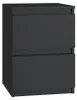 Topeshop M2 CZERŃ nightstand/bedside table 2 drawer(s) Anteprima dell’immagine prodotto 7