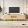 TV skrinka Merax, 180 cm, s ratanovými prvkami, TV nábytok Náhľad obrázku produktu 2