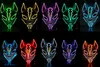 10 Farbe Fuchs Vollmaske Neonlichter Halloween Party Led Produktbild-Vorschau 7