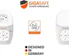 A marketing image showing two Gigaset baby monitors and a central graphic indicating a service. Produktbild-Vorschau