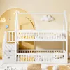 Merax Etagenbett 90x20 aus Massivholz mit Dach, Kinderbett Produktbild-Vorschau 3