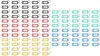 A collection of key tags in various colors. Produktbild-Vorschau