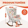 HomeMiYN Schaukelstuhl, Metallrahmen, Holzsockel, Produktbild-Vorschau 7