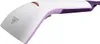 A handheld garment steamer with a white and purple body. Produktbild-Vorschau