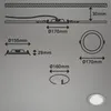 Technical drawing and dimensions of an LED recessed light. Produktbild-Vorschau