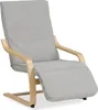 Homestyle4u Freischwinger Relaxsessel Cord grau mit Produktbild-Vorschau 2