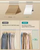 Comparison of two types of clothes hangers, showing the space-saving benefit of the product. Produktbild-Vorschau