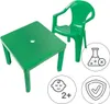 Table africaine en plastique pour enfants - vert clair Voir les images du produit 5