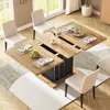 A dining room scene with an extendable table and chairs. Produktbild-Vorschau