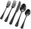 A set of black cutlery arranged diagonally on a white background. Náhľad obrázku produktu