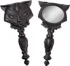 Wicca Handspiegel mit heiliger schwarzer Katze 22 cm Produktbild-Vorschau 1