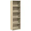 A tall, narrow bookshelf with five shelves, shown against a white background. Produktbild-Vorschau