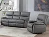 Couchgarnitur Relax 3+1 - Kunstleder - Grau - CANBY Produktbild-Vorschau 2
