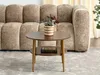 Runder Couchtisch 60 TODOR - Walnuss / Gold Produktbild-Vorschau 1