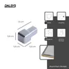 Dalsys 5x Endstück für Fliesenschiene 8mm Quadratprofil Produktbild-Vorschau 2