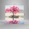 Bilder auf glas - Baum Abstraktion - 60x60cm - Glasbilder - Produktbild-Vorschau 3