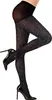 A pair of black glitter tights worn by a mannequin, paired with black high heels. Náhľad obrázku produktu