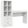 vidaXL Schreibtisch Weiß 145,5 x 40 x 127 cm 2 stk. Produktbild-Vorschau 1