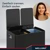 WELLGRO Treteimer 2x30L Schwarz – Edelstahl mit Softclose & Produktbild-Vorschau 2