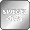A metallic background with white text that says SPIEGEL GLAS. Produktbild-Vorschau