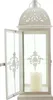 Laterne Barock Metall weiß/silber 39cm – Gartenlaterne Produktbild-Vorschau 4
