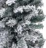 vidaXL Künstlicher Weihnachtsbaum Schlank mit Schnee Grün Produktbild-Vorschau 10