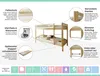 TiCAA Etagenbett Stockbett Rene Kiefer massiv Natur Produktbild-Vorschau 11