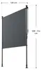 Svislá markýza na balkon 120 x 228-316 cm, UV ochrana, šedá Náhled obrázku produktu 4