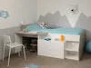Milky 1 Hochbett Parisot Weiß-Grau mit Tischplatte & Produktbild-Vorschau 23