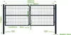 Doppelflügeliges Zauntor 3m RAZO H.120cm grau Produktbild-Vorschau 6