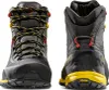 Schwarz-gelbe Wanderschuhe "TXS GTX" von La Sportiva mit Vibram-Sohle; Vorder- und Rückansicht. Podgląd zdjęcia produktu