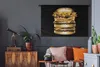 MuchoWow® Wandteppich Wandbehang Goldener Hamburger auf Produktbild-Vorschau 5