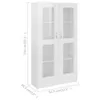vidaXL Vitrinenschrank Hochglanz-Weiß 82,5x30,5x150 cm Produktbild-Vorschau 8