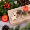 10 Holzsterne Stern Weihnachtsanhänger aus Holz 7 cm braun Produktbild-Vorschau 2