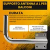 Extralink Supporto da parete laterale sinistro per antenna Anteprima dell’immagine prodotto 6