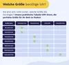 A size chart for beds and bedding dimensions. Produktbild-Vorschau
