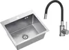 VBChome Lavello in acciaio inox con rubinetteria 50 x 45 cm Anteprima dell’immagine prodotto 1
