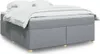vidaXL Boxspringbett mit Matratze Hellgrau 180x200 cm Stoff Produktbild-Vorschau 2