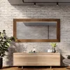 110x80 Rechteckig Rustikal Wandspiegel mit Rahmen Produktbild-Vorschau 3