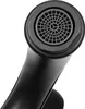 A close-up view of the aerator of a black faucet. Podgląd zdjęcia produktu