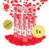 Party Popper 40cm Rote Rosen 5er Set Rosenblätter Hochzeit Produktbild-Vorschau 1