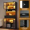 Merax Vitrine 2er mit LED-Beleuchtung per App, Produktbild-Vorschau 8